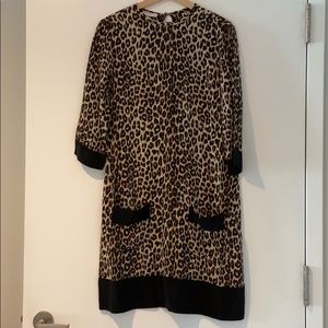 Equipment Silk Leopard Print Dress with Pockets